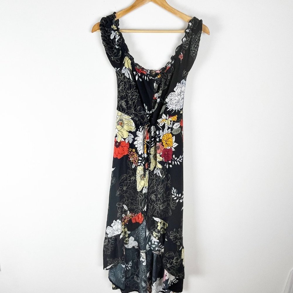 2/$30 Band of Gypsies Off-Shoulder Black Floral Sundress XS